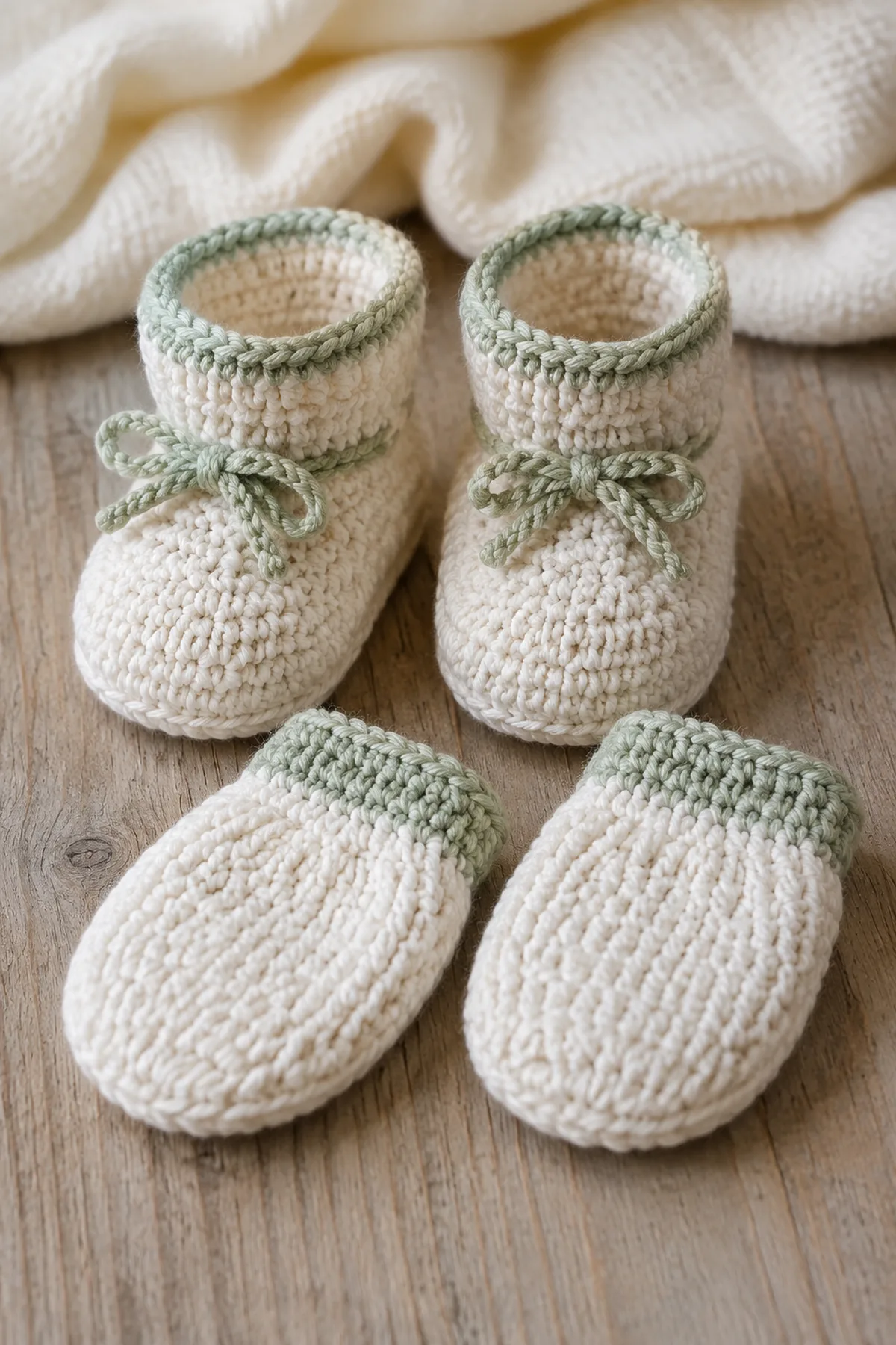 Baby-friendly yarn, crochet hook, stitch markers, tape measure, yarn needle, and scissors for crochet baby ankle booties