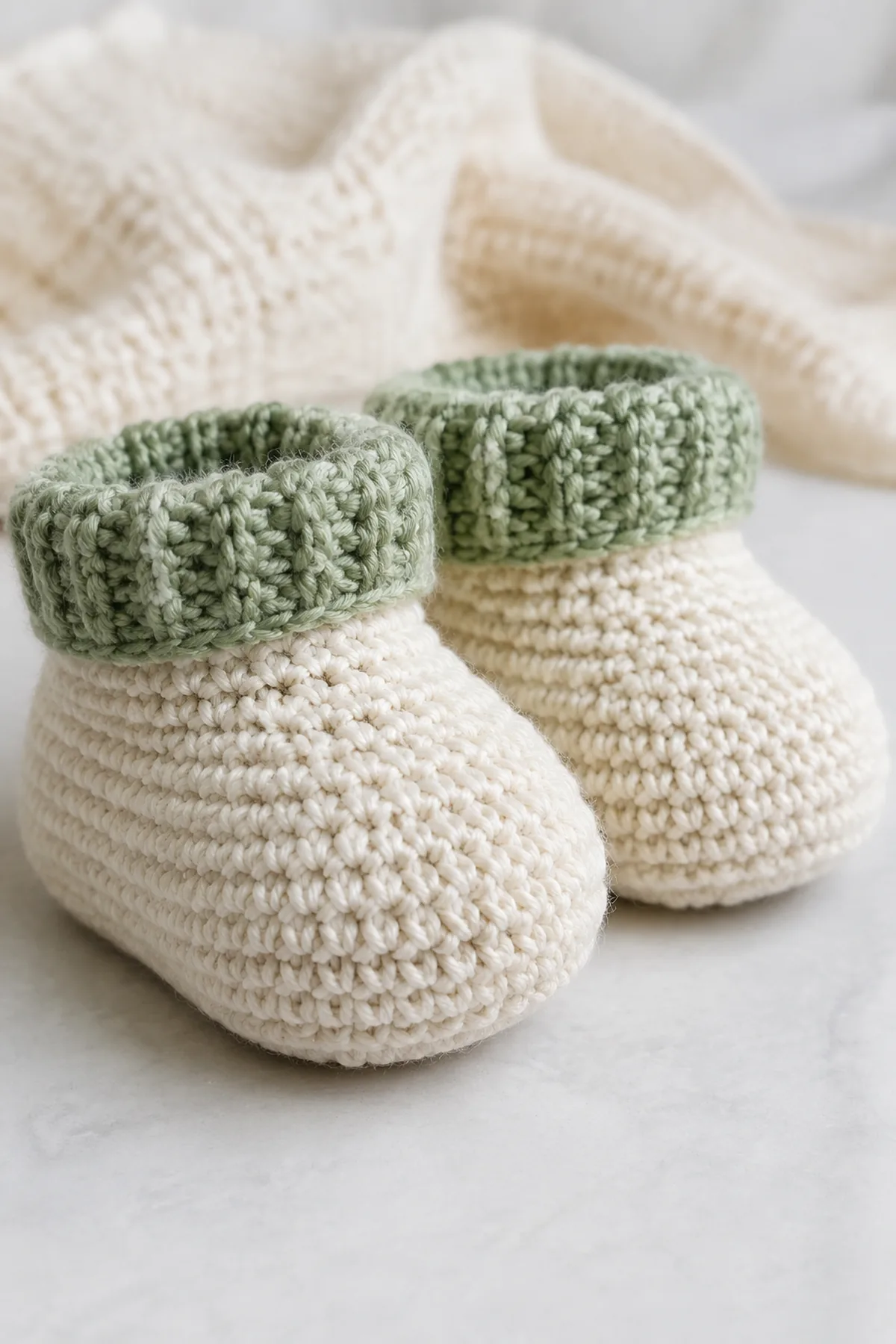 Finished textured baby fisherman sandals styled in a calm bright nursery setting without a baby present